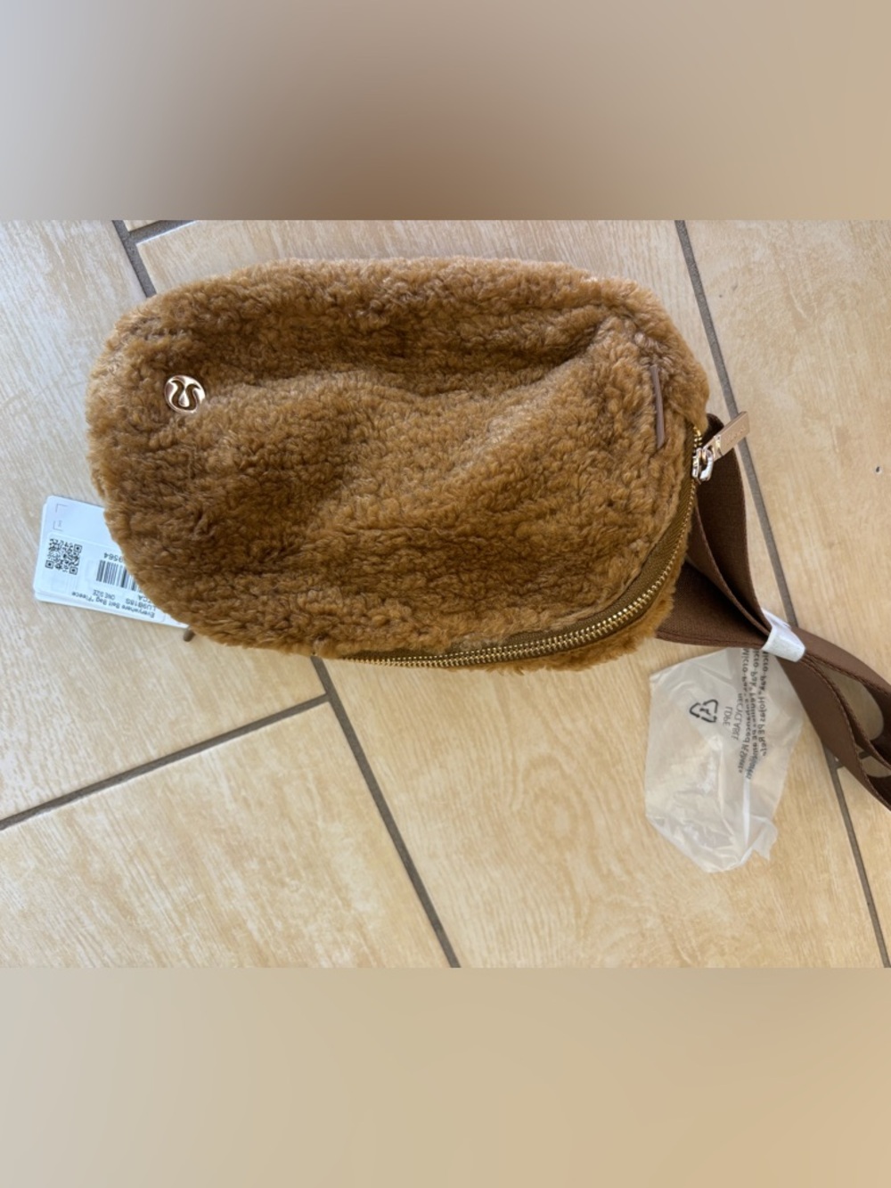 Lululemon Brown Sherpa/Fleece-like Everywhere Belt Bag 1L
